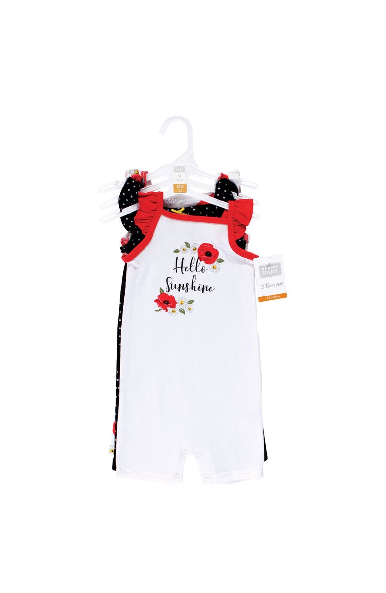Hudson Baby Eight-Piece Wardrobe Essentials Bodysuits & Rompers, Alternate, color, Poppy Daisy
