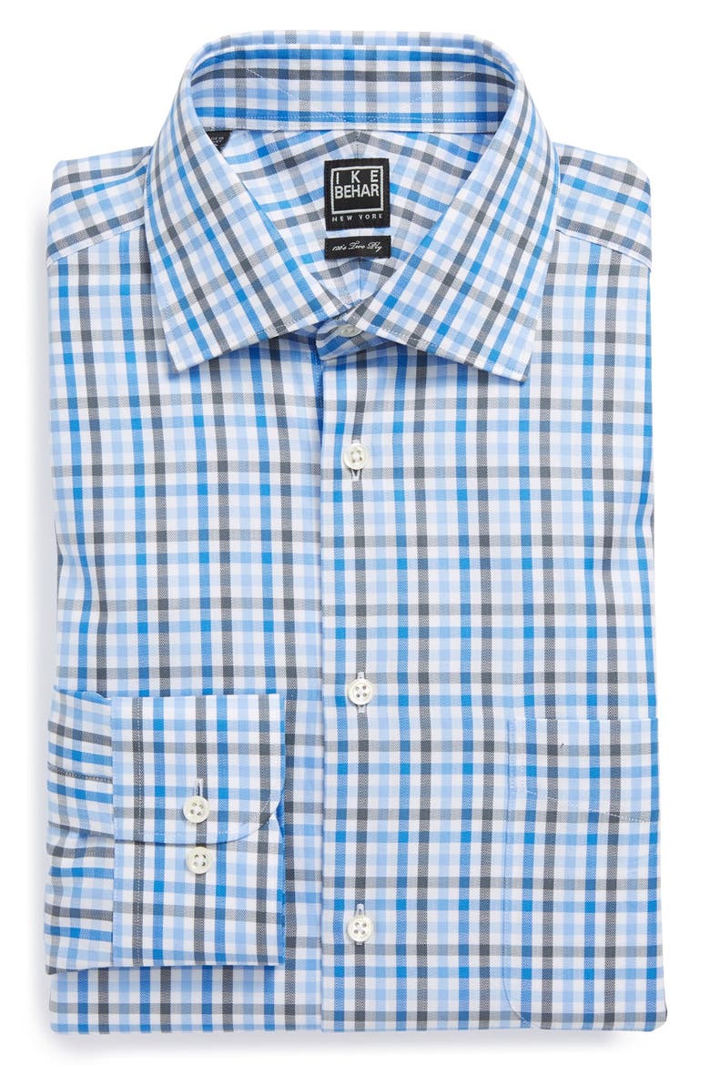 Regular Fit Check Dress Shirt, Main, color, BLUE