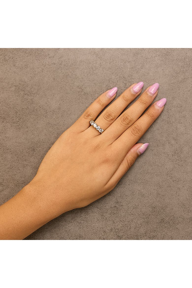 14K Gold 2.0 Ctw Round Diamond Five-Stone Band Ring, Alternate, color, Yellow Gold
