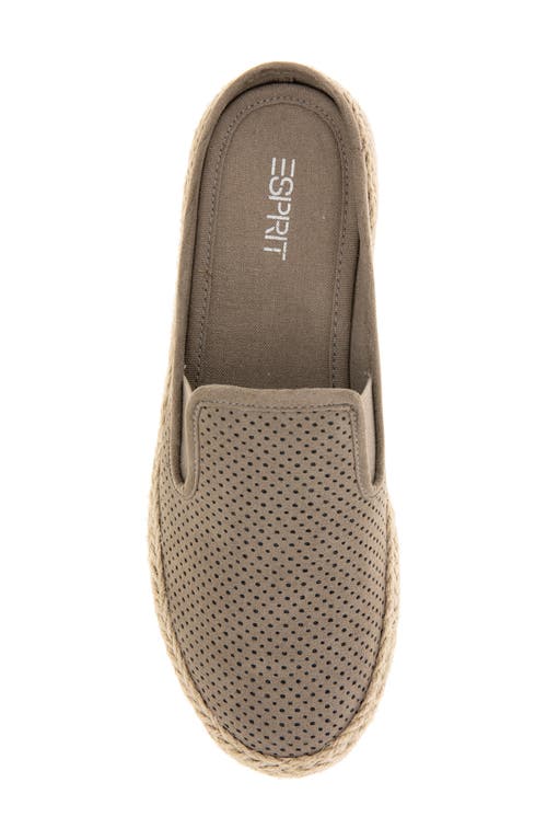 Esprit Neema Espadrille Mule In Elephant Faux Suede