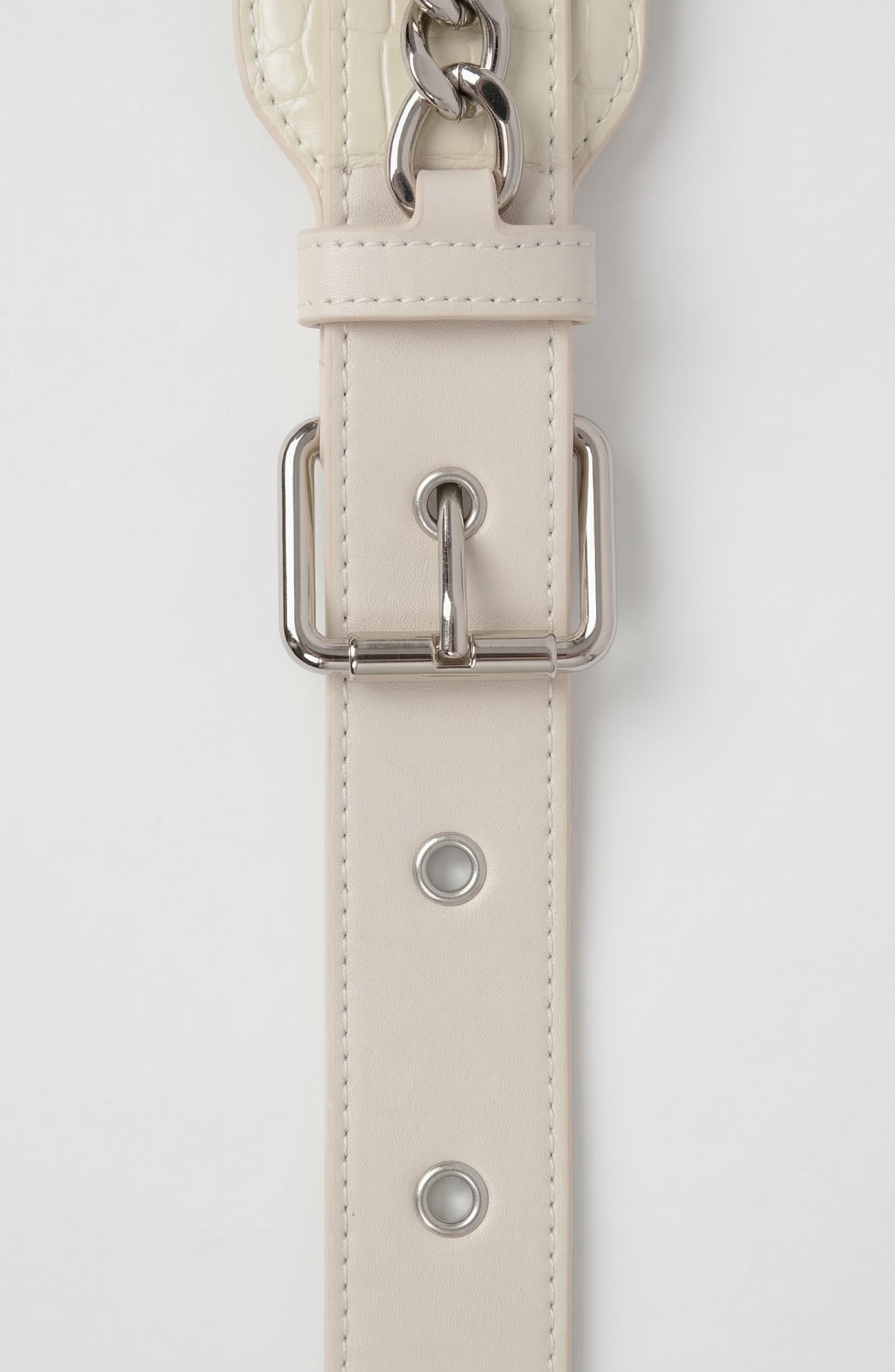 Modenaire Croc Embossed Shoulder Bag, Alternate, color, Cream