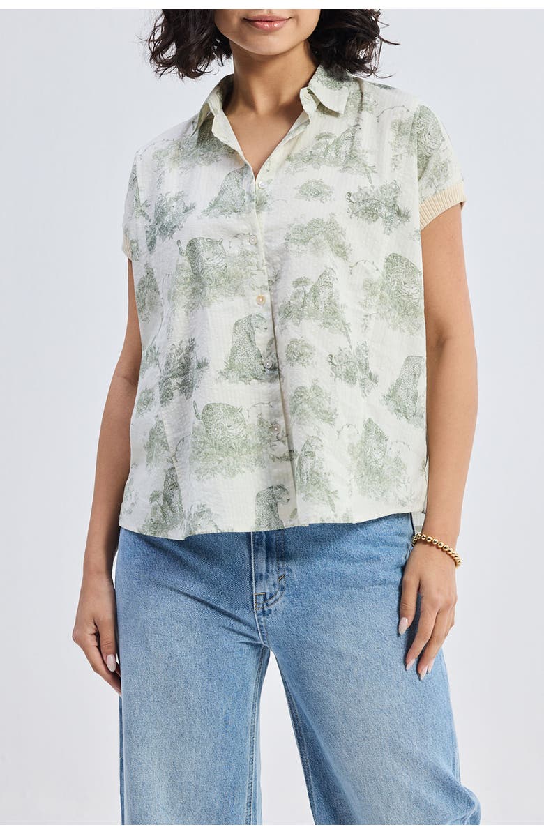 Reistor Relaxed-Fit Button-Down Shirt, Main, color, Light Green