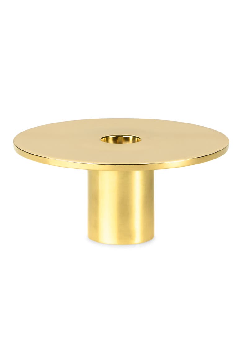 Eclipse Brass Candle Holder, Main, color, GOLD
