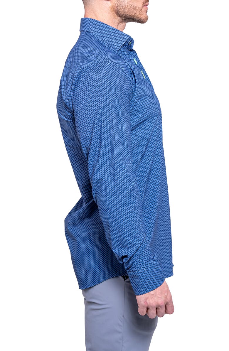 Maceoo Fibonacci Resistance Contemporary Fit Button-Up Shirt, Alternate, color, Blue