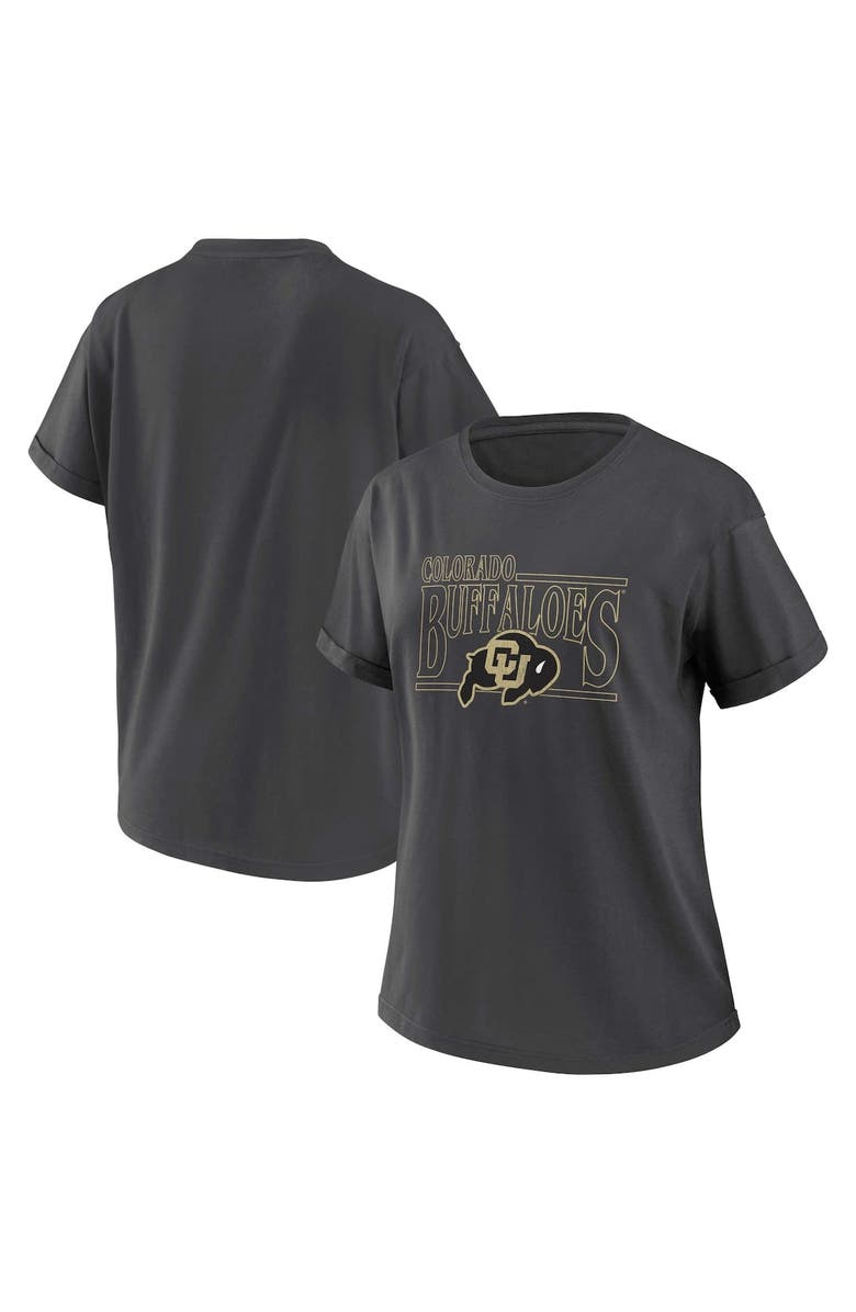 WEAR by Erin Andrews Women's WEAR by Erin Andrews Charcoal Colorado Buffaloes Boyfriend T-Shirt, Main, color,