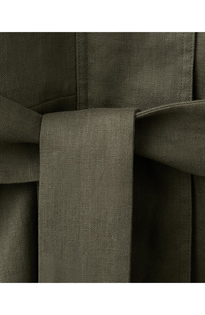 MANGO Belted Linen Jacket, Alternate, color,