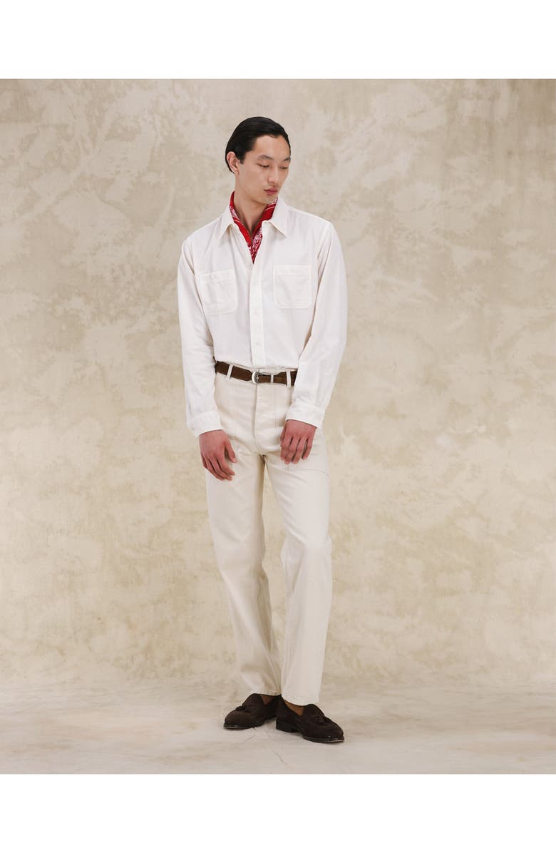 Fortela Work Corduroy Shirt, Alternate, color, Off White