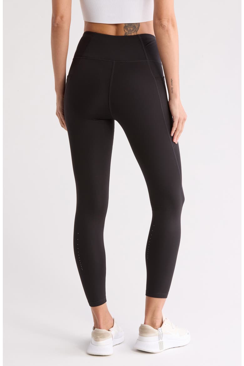 Fleece Lined Pocket Leggings, Alternate, color, BLACK