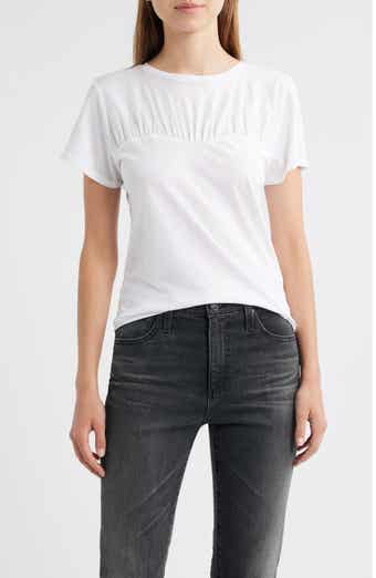 Rails Janis Gathered Sweetheart Organic Pima Cotton T-Shirt
