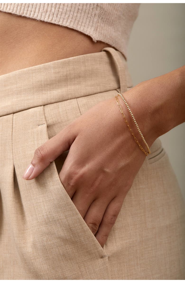 Set & Stones Leni Beaded Bracelet, Alternate, color, Gold