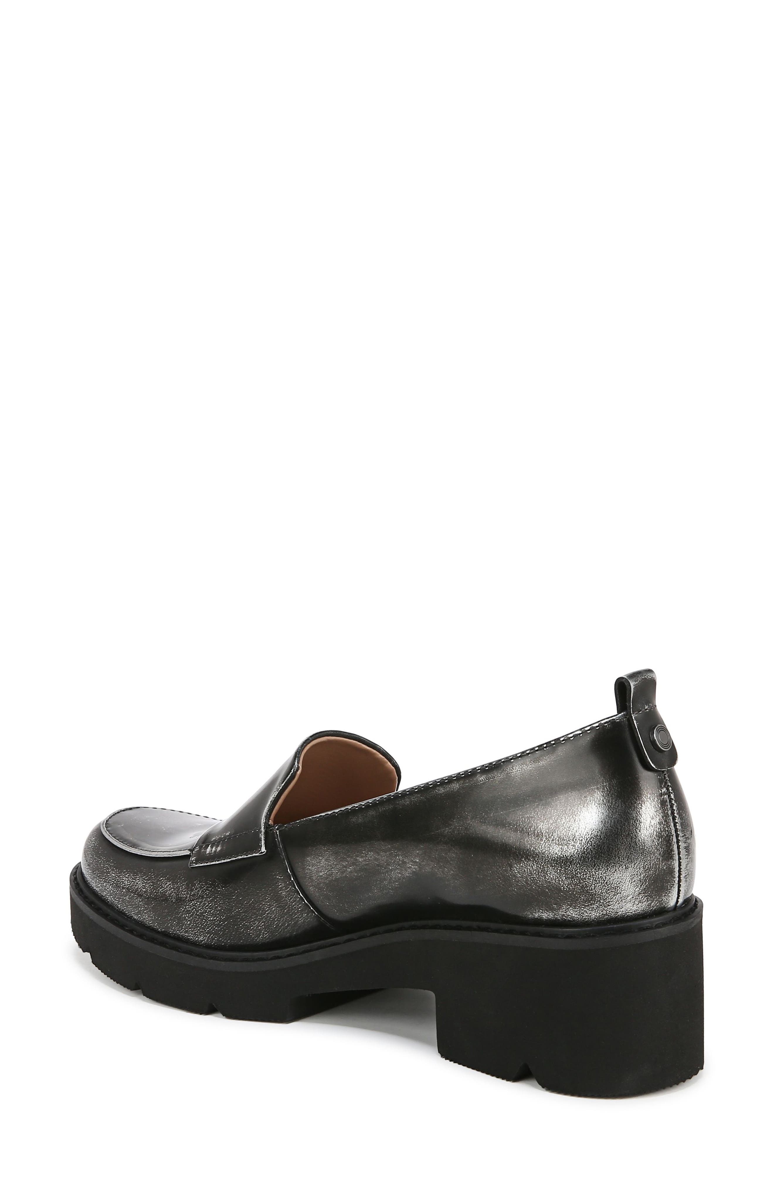 Naturalizer Darry Leather Loafer, Alternate, color, Black / Silver Leather