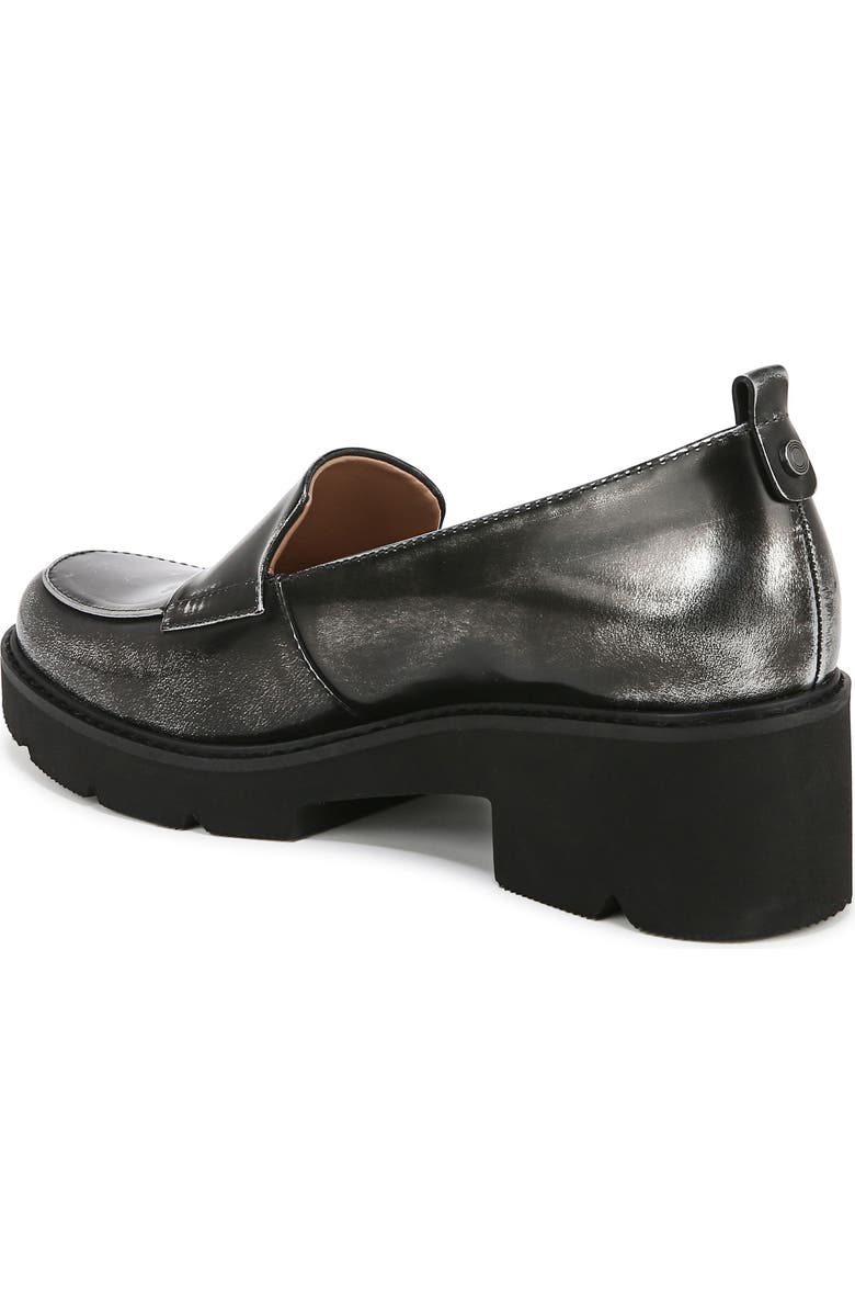 Naturalizer Darry Leather Loafer, Alternate, color, Black / Silver Leather