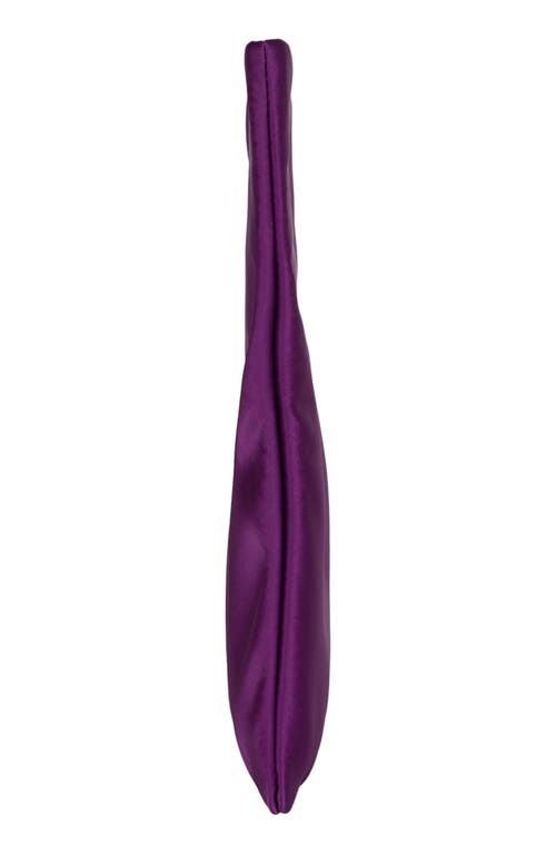 Jeffrey Campbell To-go Satin Clutch In Purple Satin