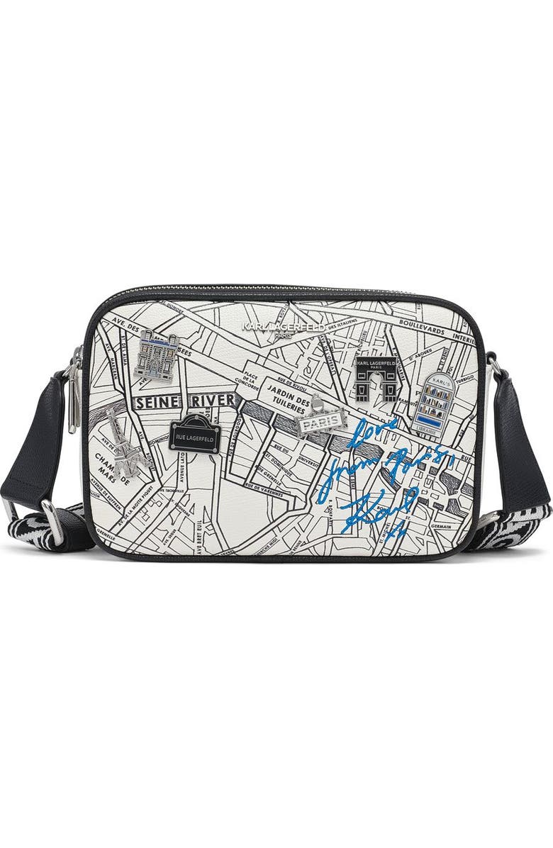 KARL LAGERFELD PARIS Maybelle Crossbody, Main, color, True White Multi