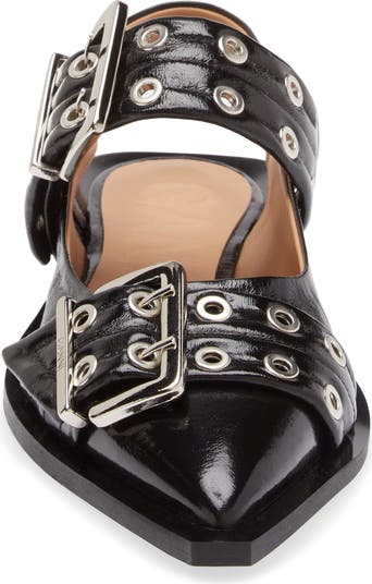 Ganni Chunky Buckle Slingback Ballerina Flat (Women) | Nordstrom Ganni Chunky Buckle Slingback Ballerina Flat (Women) | Nordstrom
