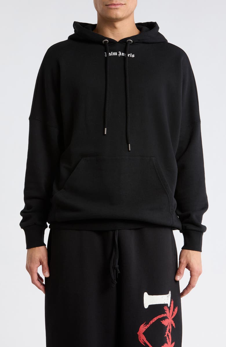Palm Angels Logo Graphic Hoodie, Main, color,