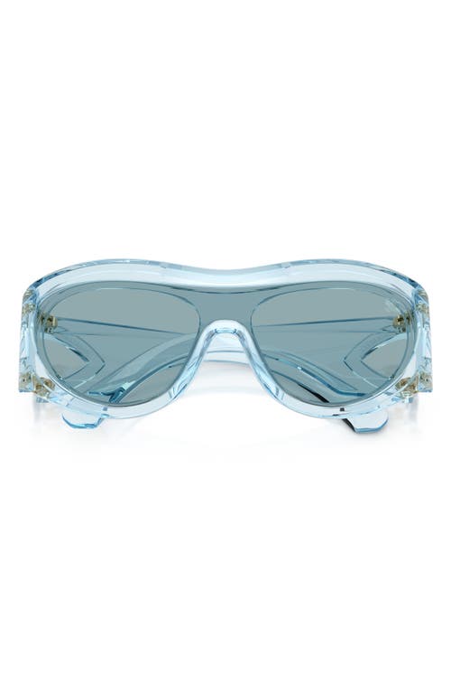 Burberry 138mm Irregular Shield Sunglasses In Blue