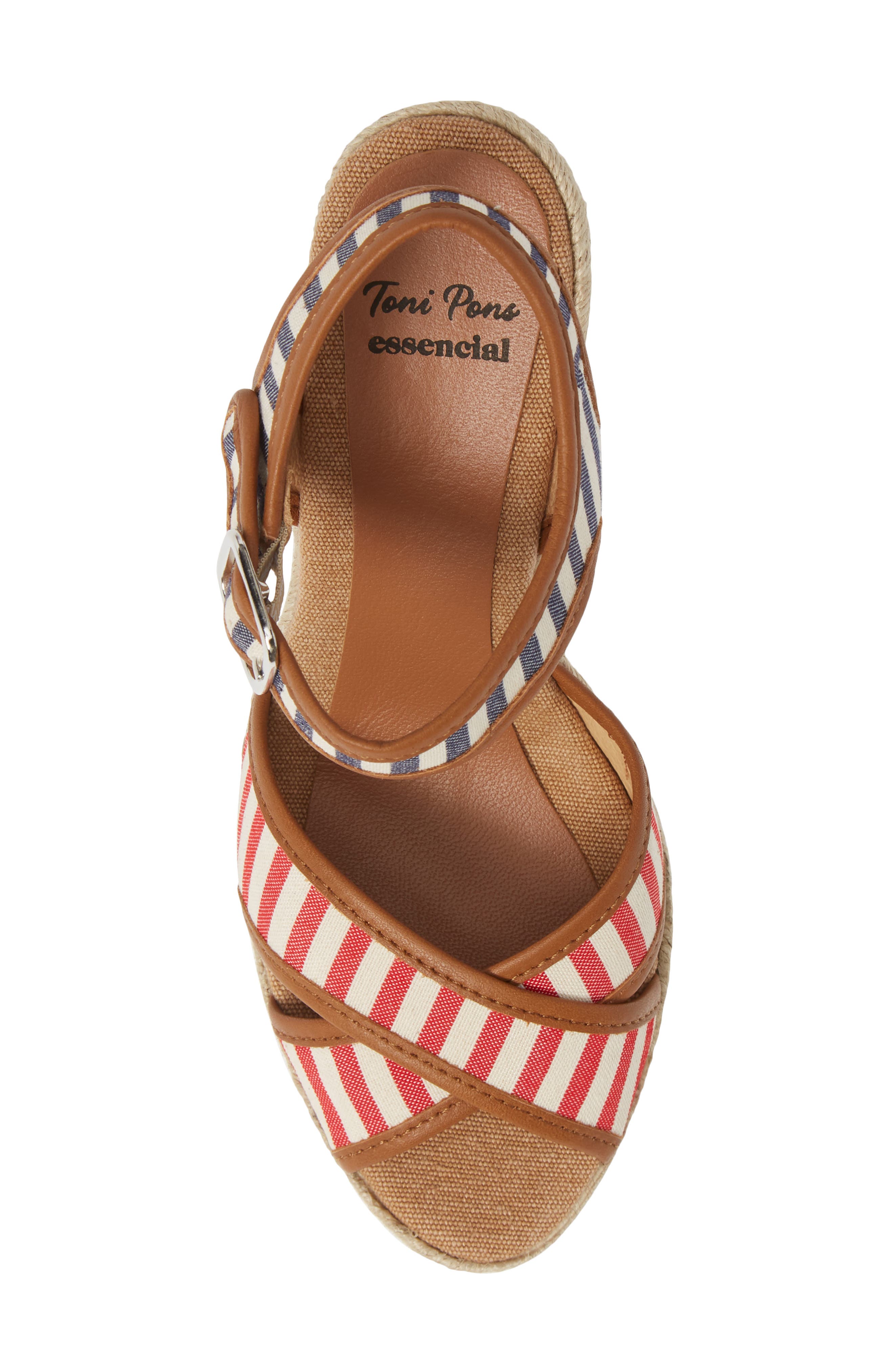 Arles Espadrille Wedge Sandal, Alternate, color, MARINER FABRIC