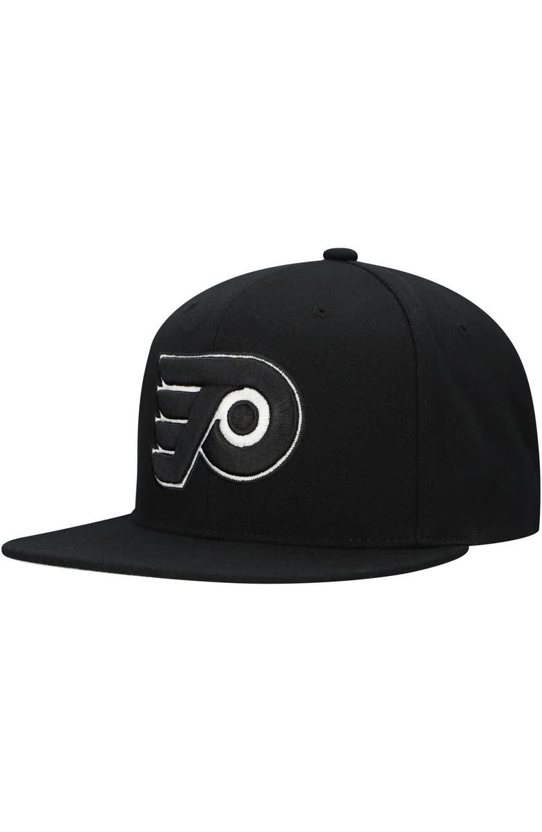 Mitchell & Ness Men's Mitchell & Ness Black Philadelphia Flyers Team Snapback Hat, Alternate, color, Black