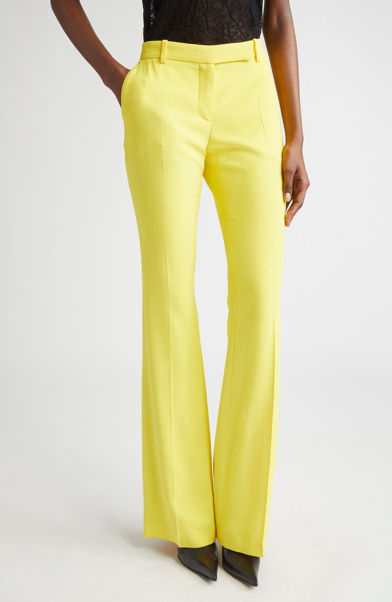 McQueen Leaf Wool Crepe Pants, Main, color,