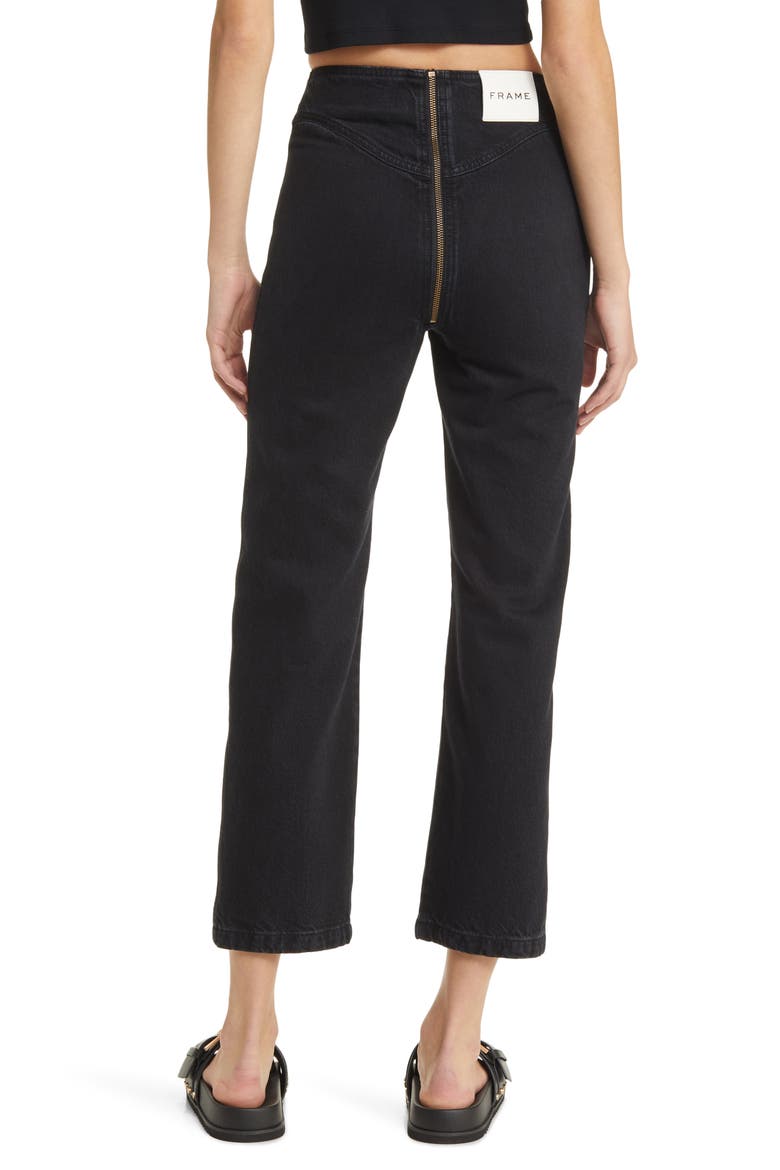 The Zip Up High Waist Ankle Straight Leg Jeans, Alternate, color, LUNAR