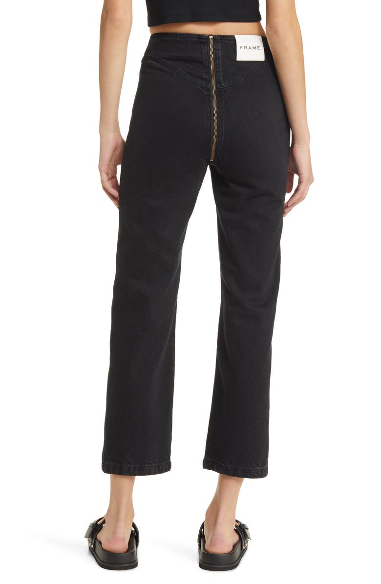 FRAME The Zip Up High Waist Ankle Straight Leg Jeans, Alternate, color, 