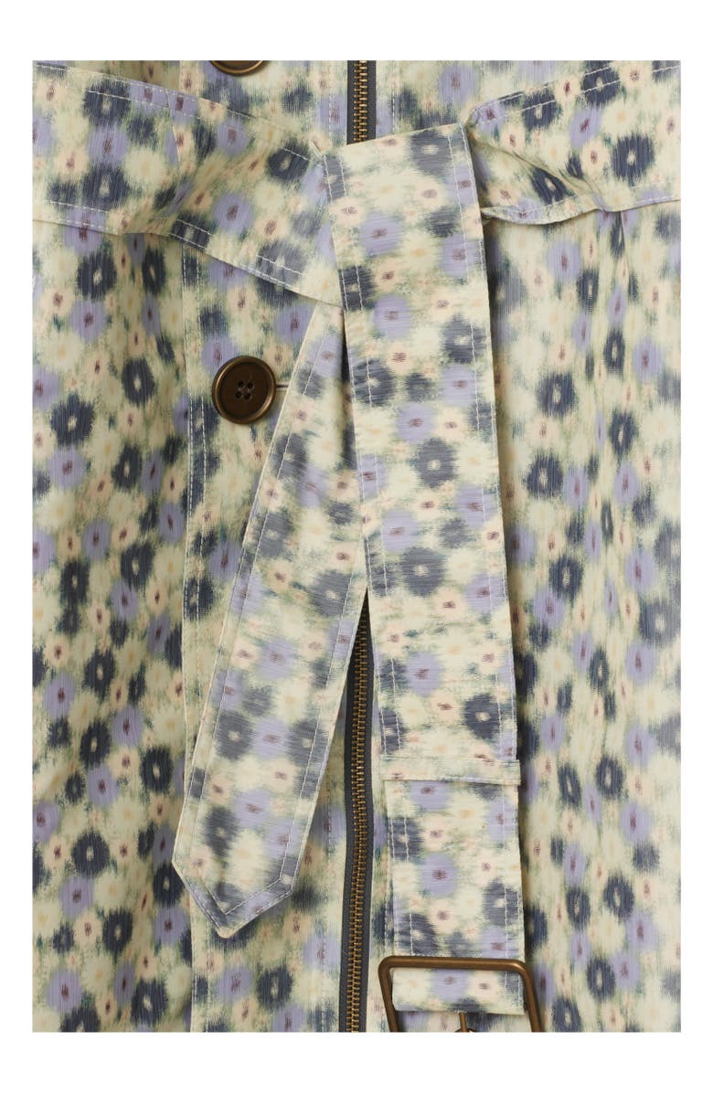 Burberry Long Daisy Lightweight Zip Car Coat, Alternate, color, Eccles