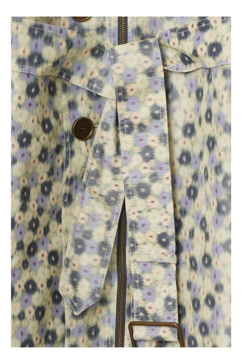 Burberry B-print Silk Trench Coat In Eccles
