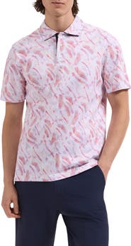 Bugatchi Hendrix Tropical Print Pima Cotton Polo