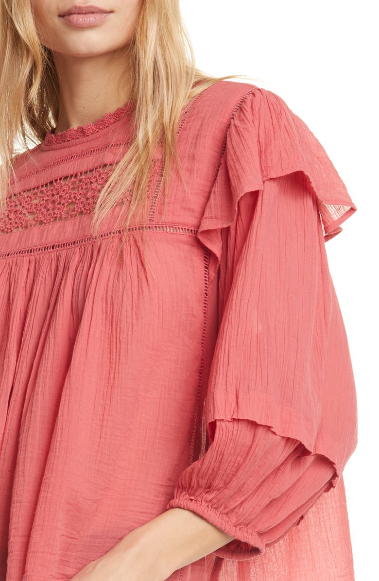 Free People Laura Ruffle Top, Alternate, color,
