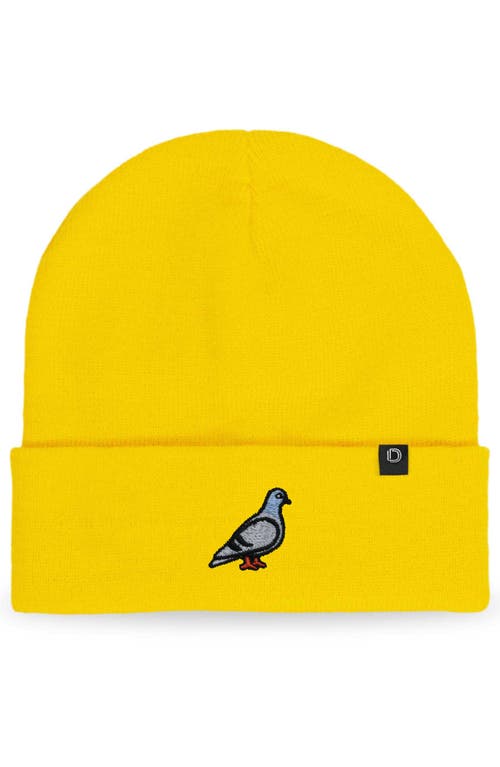 Dalix Pigeon Beanie Cap In Yellow