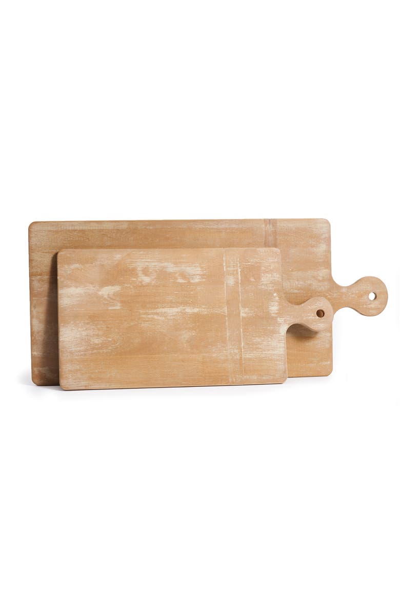 14" x 31.5" Large Premium Antique Long Rectangle Wood Cutting Boards Set of 2, Main, color, Brown