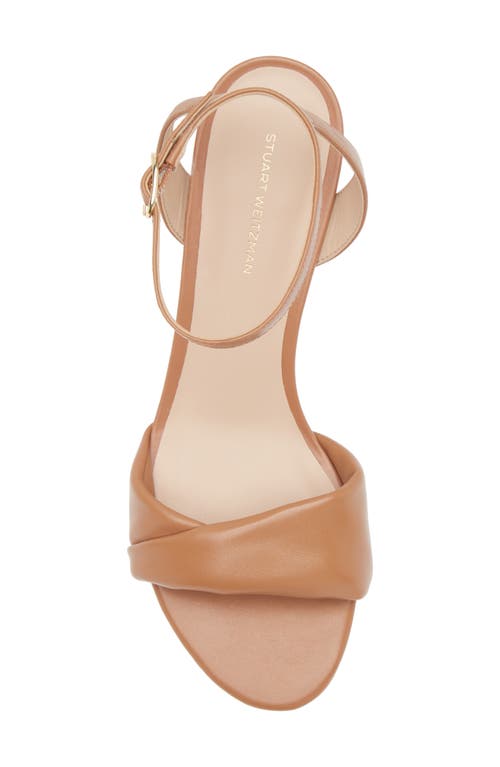 Stuart Weitzman Nudist Block Heel Sandal In Tan