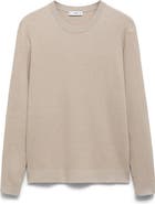 MANGO Rib Crewneck Sweater