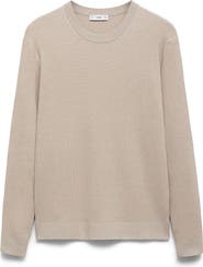 MANGO Rib Crewneck Sweater