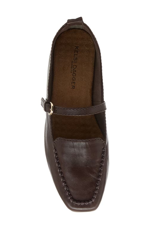 Kelsi Dagger Brooklyn Ferry Mary Jane Loafers In Brown