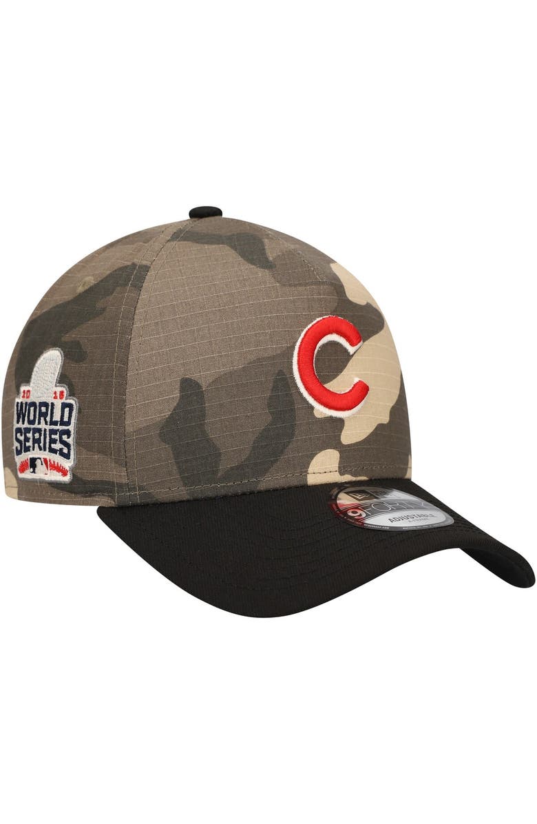 New Era Men's New Era Chicago Cubs Camo Crown A-Frame 9FORTY Adjustable Hat, Main, color, Camo