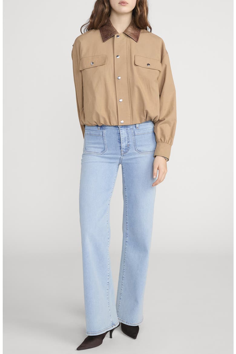 Le Slim Palazzo Patch Pocket High Waist Wide Leg Jeans, Alternate, color, TRIBUTE
