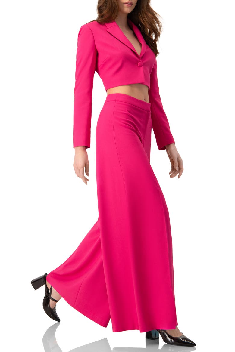 Short Bolero Jacket with Single Front Button, Alternate, color, Pink