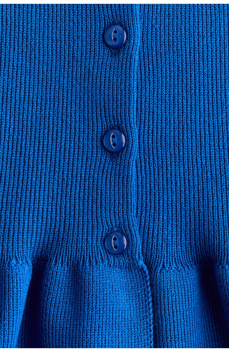 H&M Peplum Cardigan, Alternate, color, Blue