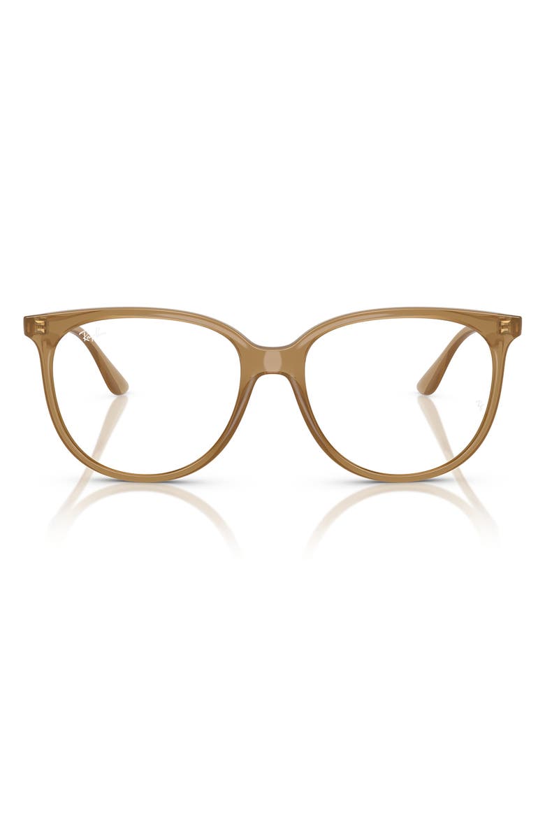 Ray-Ban 54mm Square Optical Glasses, Main, color, Brown