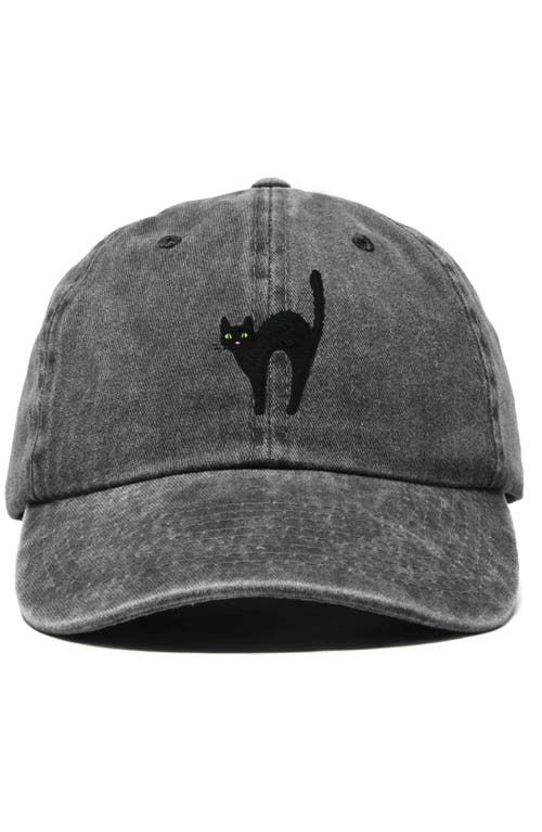 DALIX DALIX BLACK CAT EMBROIDERED CASUAL HAT 