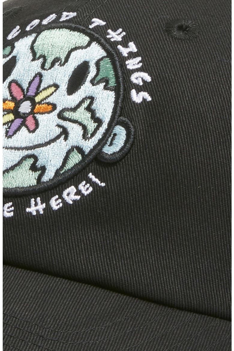 Good World Embroidered Adjustable Baseball Cap, Alternate, color, BLACK