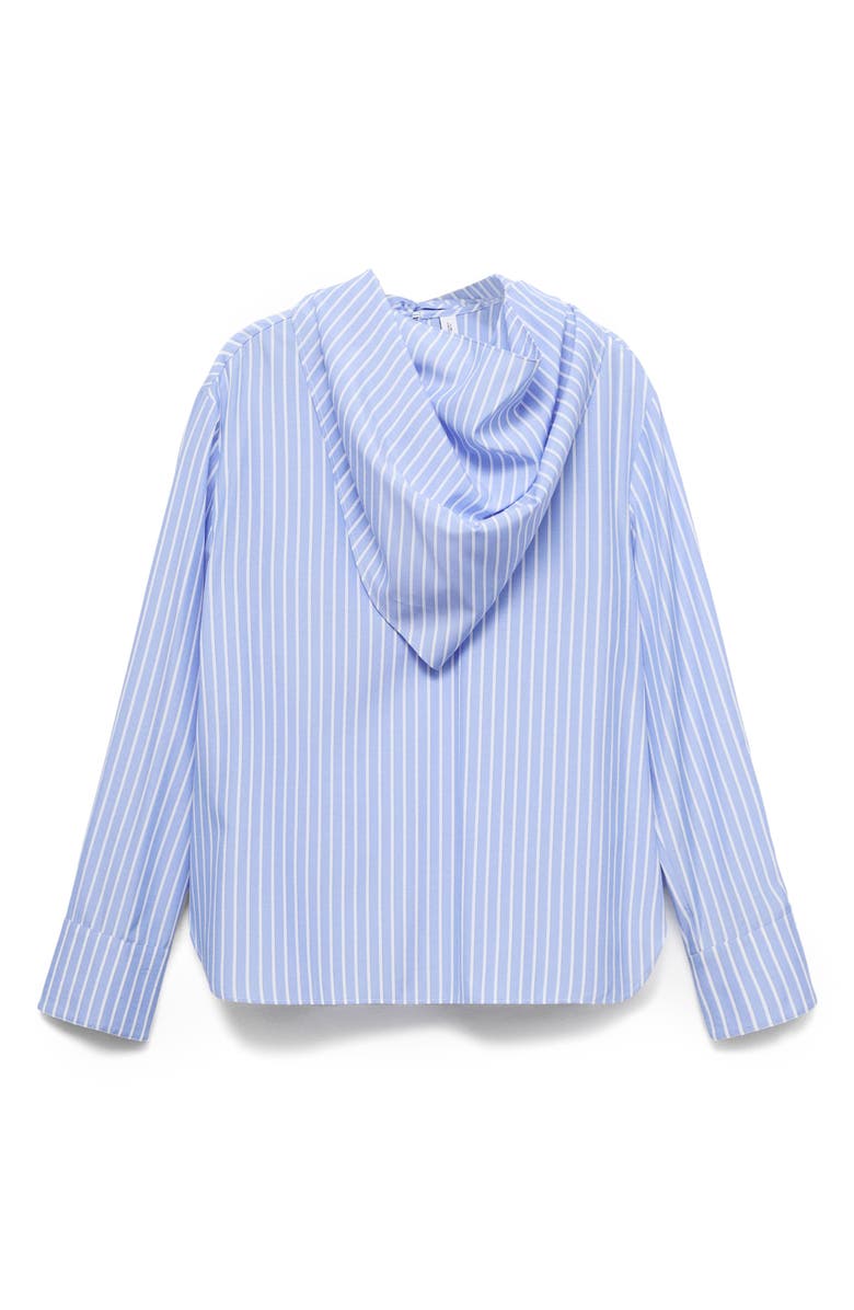 MANGO Handkerchief Stripe Shirt, Alternate, color, Sky Blue