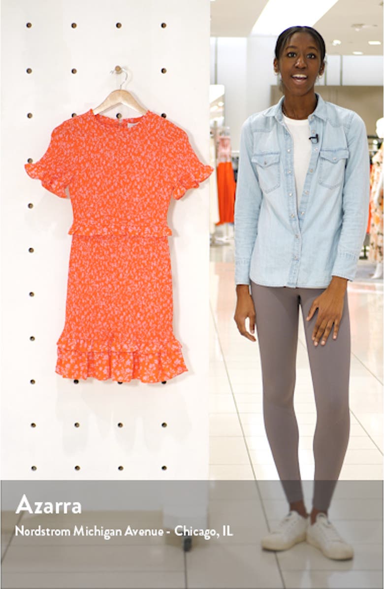 Faye Floral Smocked Dress, sales video thumbnail