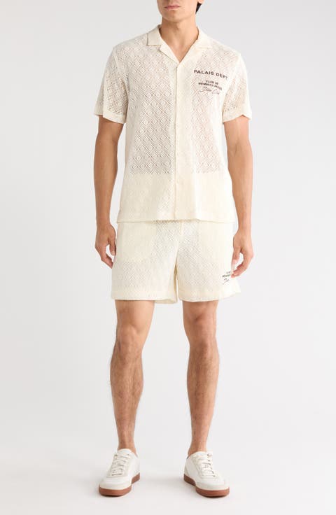 Textured Shirt & Shorts Set
