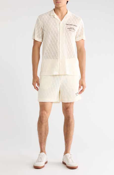 DENIM AND FLOWER Textured Shirt & Shorts Set