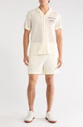 DENIM AND FLOWER Textured Shirt & Shorts Set