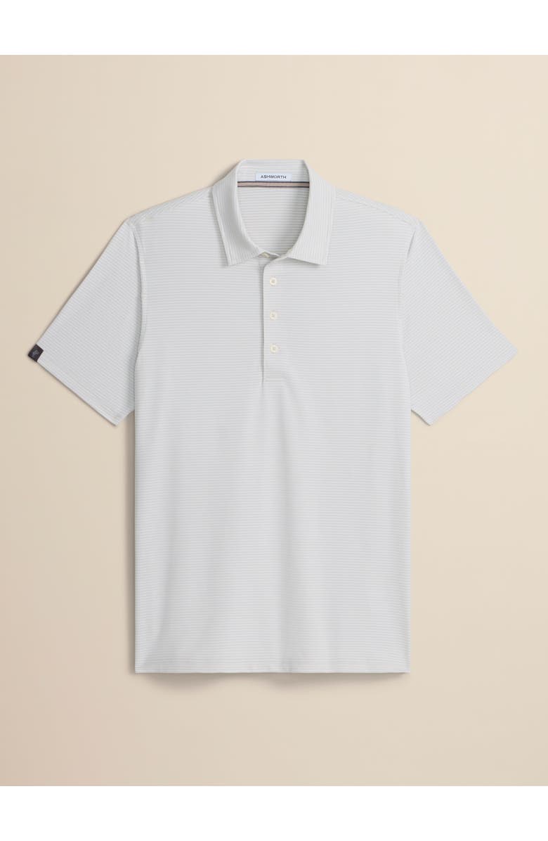 ASHWORTH GOLF Sand Stripe Polo, Main, color, Stone Grey