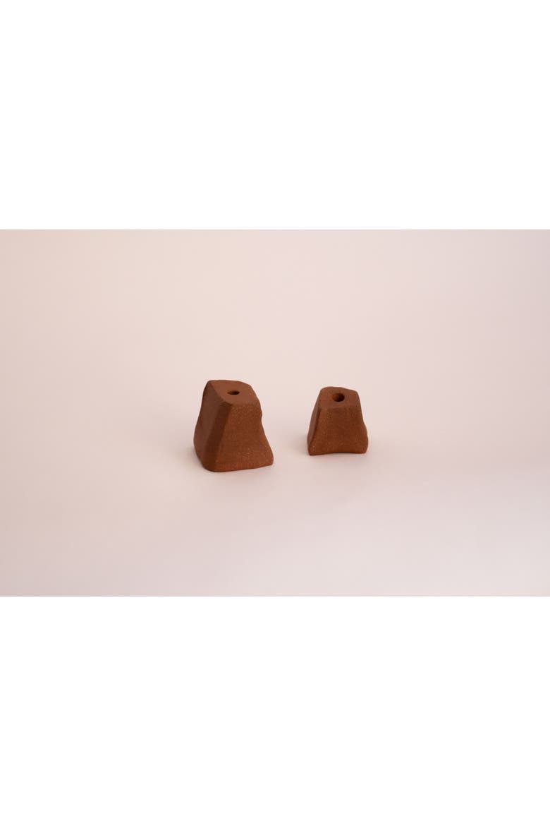 Monolith Candle Holders, Main, color, Burnt Sienna